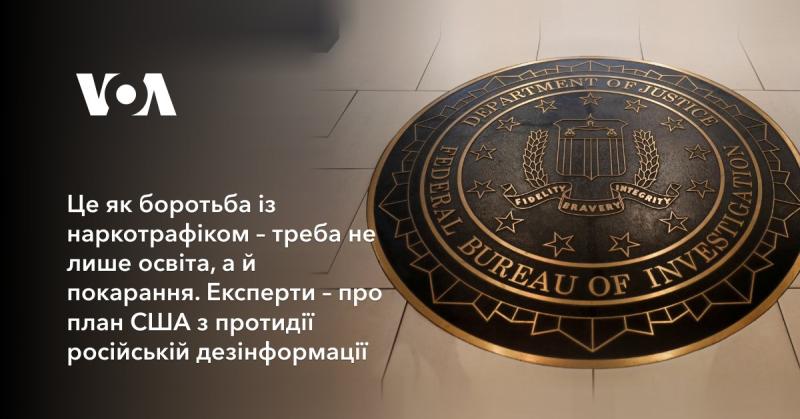 Це подібно до боротьби з наркотрафіком – необхідні не лише освітні програми, а й відповідальність за порушення. Експерти обговорюють стратегію США в боротьбі з російською дезінформацією.